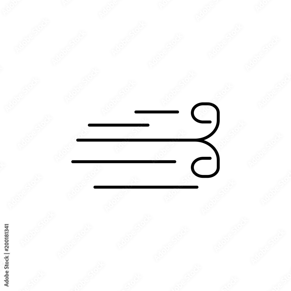 Poster wind icon. element of simple icon for websites, web design, mobile app, info graphics. thin line ico
