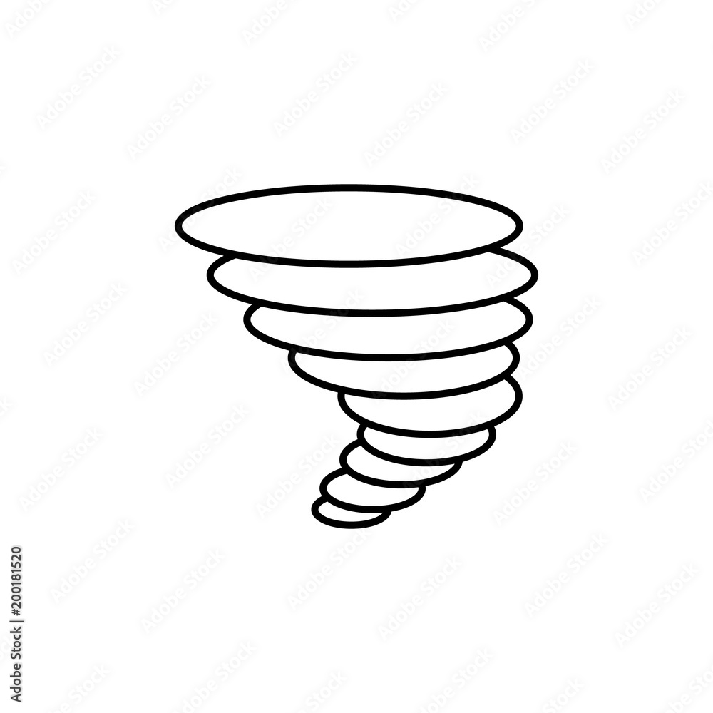 Poster hurricane icon. element of simple icon for websites, web design, mobile app, info graphics. thin lin