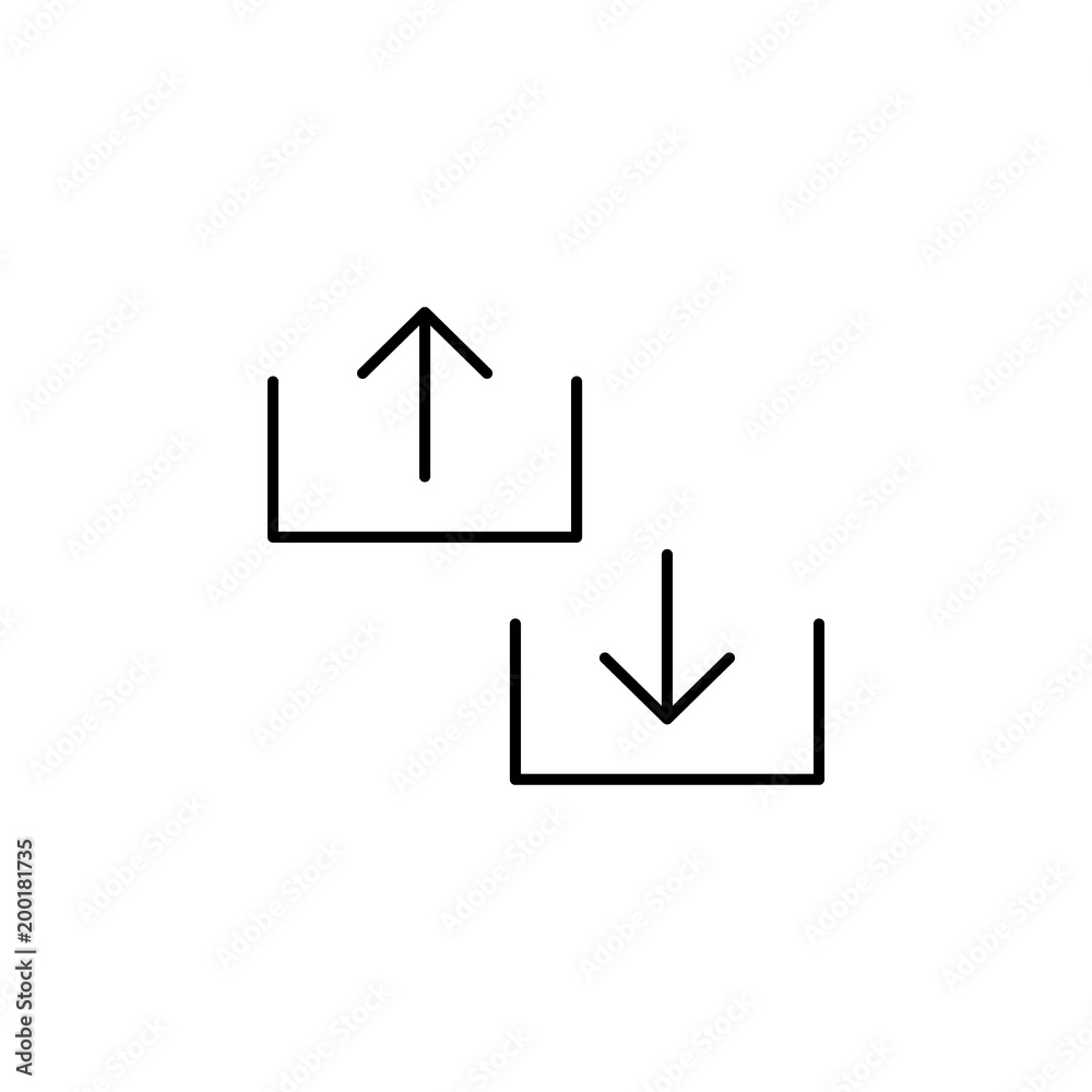 Poster loading and unloading sign icon. element of simple icon for websites, web design, mobile app, info g