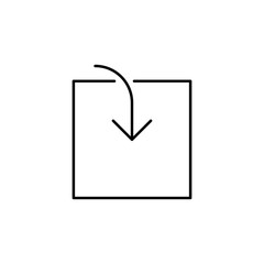 box loading symbol icon. Element of simple icon for websites, web design, mobile app, info graphics. Thin line icon for website design and development, app development