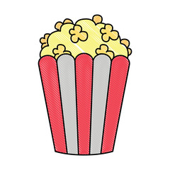 pop corn icon over white background, colorful design. vector illustration