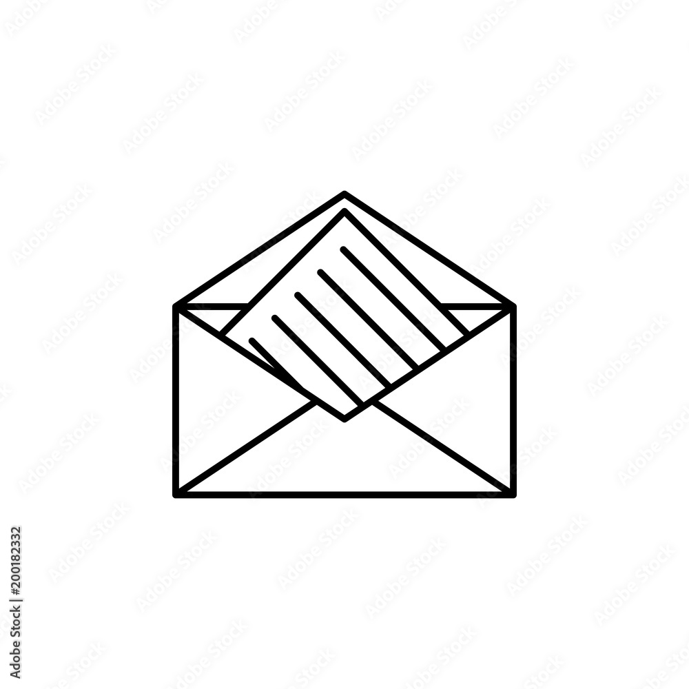 Poster letter from envelope icon. element of simple icon for websites, web design, mobile app, info graphic