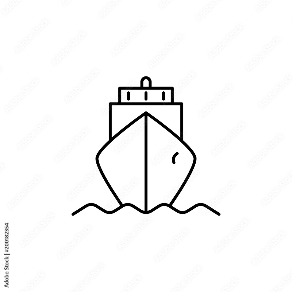 Poster ship icon. element of simple icon for websites, web design, mobile app, info graphics. thin line ico