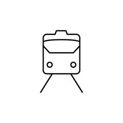 train front icon. Element of simple icon for websites, web design, mobile app, info graphics. Thin line icon for website design and development, app development