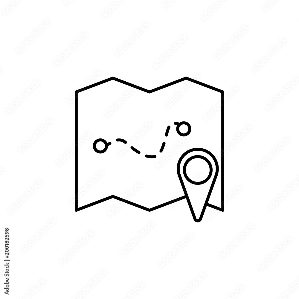 Poster card and pin icon. element of simple icon for websites, web design, mobile app, info graphics. thin 