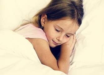 Young girl is sleeping