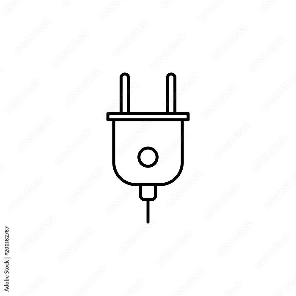Poster electrical plug icon. element of simple icon for websites, web design, mobile app, info graphics. th