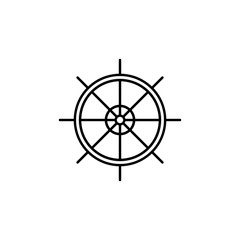 ship's steering wheel icon. Element of simple icon for websites, web design, mobile app, info graphics. Thin line icon for website design and development, app development