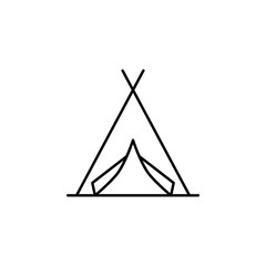 tent icon. Element of simple icon for websites, web design, mobile app, info graphics. Thin line icon for website design and development, app development