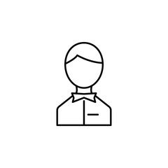 waiter's avatar icon. Element of simple icon for websites, web design, mobile app, info graphics. Thin line icon for website design and development, app development