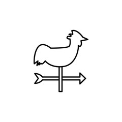 weathervane rooster icon. Element of simple icon for websites, web design, mobile app, info graphics. Thin line icon for website design and development, app development