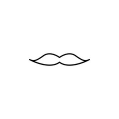 mustache icon. Element of simple icon for websites, web design, mobile app, info graphics. Thin line icon for website design and development, app development