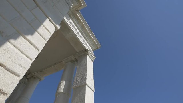 Low angle of Punta della Dogana di Mare