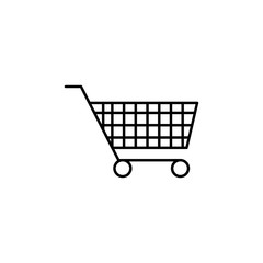 shopping trolley icon. Element of simple icon for websites, web design, mobile app, info graphics. Thin line icon for website design and development, app development