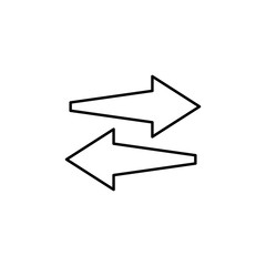 arrows of different directions icon. Element of simple icon for websites, web design, mobile app, info graphics. Thin line icon for website design and development, app development