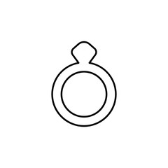 wedding ring icon. Element of simple icon for websites, web design, mobile app, info graphics. Thin line icon for website design and development, app development