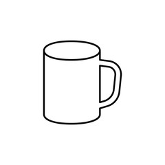 mug with a handle icon. Element of simple icon for websites, web design, mobile app, info graphics. Thin line icon for website design and development, app development