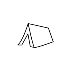 tent icon. Element of simple icon for websites, web design, mobile app, info graphics. Thin line icon for website design and development, app development