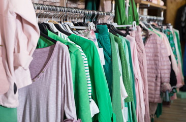 Illustration of fashionable collection clothes