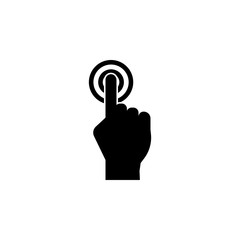 finger presses the button icon. Element of simple icon for websites, web design, mobile app, info graphics. Signs and symbols collection icon for design and development