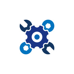 Gear Repair Logo Icon Design