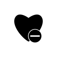 remove the heart icon. Element of simple icon for websites, web design, mobile app, info graphics. Signs and symbols collection icon for design and development