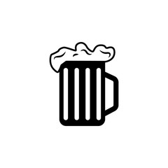 beer mug with foam icon. Element of simple icon for websites, web design, mobile app, info graphics. Signs and symbols collection icon for design and development