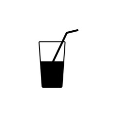 a glass of juice with a straw icon. Element of simple icon for websites, web design, mobile app, info graphics. Signs and symbols collection icon for design and development