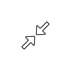 pointing at each other arrows icon. Element of simple icon for websites, web design, mobile app, info graphics. Thin line icon for website design and development, app development