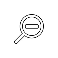 magnifying glass icon. Element of simple icon for websites, web design, mobile app, info graphics. Thin line icon for website design and development, app development