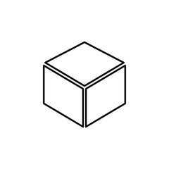 cube in layers icon. Element of simple icon for websites, web design, mobile app, info graphics. Thin line icon for website design and development, app development