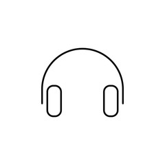 headphones icon. Element of simple icon for websites, web design, mobile app, info graphics. Thin line icon for website design and development, app development