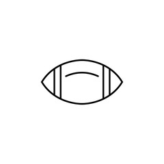 rugby ball icon. Element of simple icon for websites, web design, mobile app, info graphics. Thin line icon for website design and development, app development
