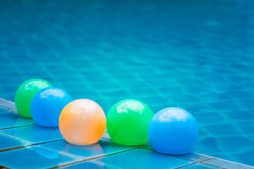 plastic balls in pool