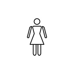 girl icon. Element of simple icon for websites, web design, mobile app, info graphics. Thin line icon for website design and development, app development