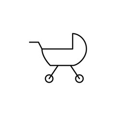 Fototapeta na wymiar stroller icon. Element of simple icon for websites, web design, mobile app, info graphics. Thin line icon for website design and development, app development