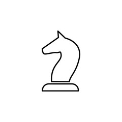 chess piece horse icon. Element of simple icon for websites, web design, mobile app, info graphics. Thin line icon for website design and development, app development