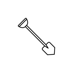 shovel icon. Element of simple icon for websites, web design, mobile app, info graphics. Thin line icon for website design and development, app development