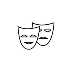 theater sign icon. Element of simple icon for websites, web design, mobile app, info graphics. Thin line icon for website design and development, app development