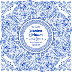 Russian ornamental traditional style gzhel