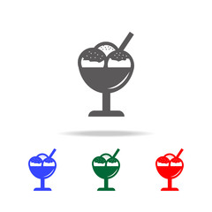 Ice cream simple black eating icon. Elements of food multi colored icons. Premium quality graphic design icon. Simple icon for websites, web design, mobile app, info graphics