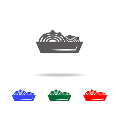 Spaghetti pasta simple black eating icon. Elements of food multi colored icons. Premium quality graphic design icon. Simple icon for websites, web design, mobile app, info graphics