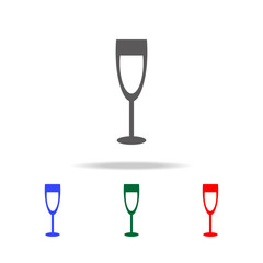 Champagne glass simple black eating icon. Elements of food multi colored icons. Premium quality graphic design icon. Simple icon for websites, web design, mobile app, info graphics
