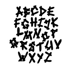 Hand lettering alphabet