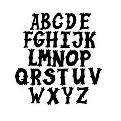 Hand lettering alphabet