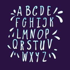 Hand lettering alphabet