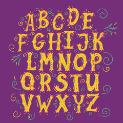 Hand lettering alphabet