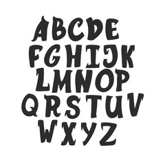 Hand lettering alphabet