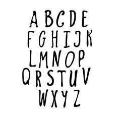 Hand lettering alphabet