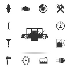 computer diagnostics of a car icon. Detailed set of car repear icons. Premium quality graphic design icon. One of the collection icons for websites, web design, mobile app